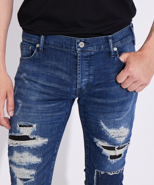 「5351 POUR LES HOMMES」 スキニーデニムパンツ 50 インディゴブルー メンズの画像