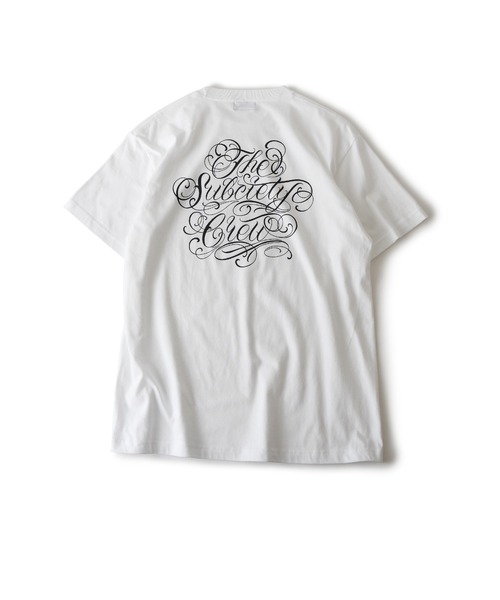 「Subciety」 半袖Tシャツ MEDIUM ブラック×ホワイト メンズ_画像8