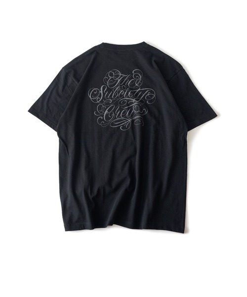 「Subciety」 半袖Tシャツ MEDIUM ブラック×ホワイト メンズ_画像9