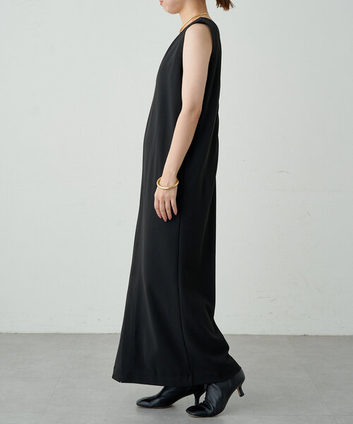 「LOUNGEDRESS」 ノースリーブワンピース MEDIUM ブラック レディース_画像2