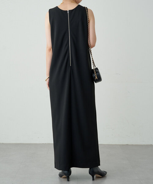 「LOUNGEDRESS」 ノースリーブワンピース MEDIUM ブラック レディース_画像3