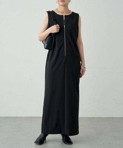 「LOUNGEDRESS」 ノースリーブワンピース MEDIUM ブラック レディース_画像6