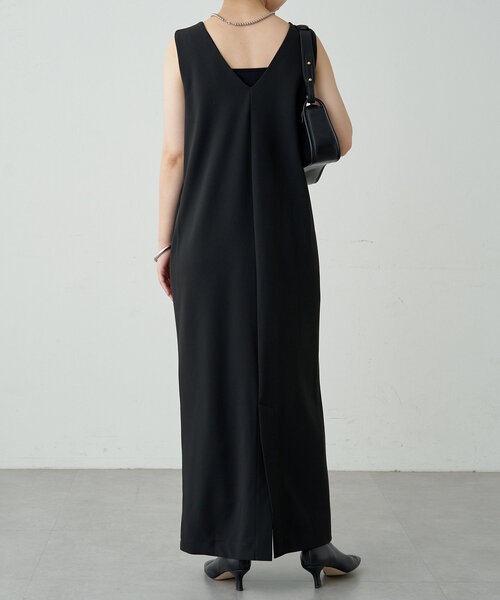 「LOUNGEDRESS」 ノースリーブワンピース MEDIUM ブラック レディース_画像7