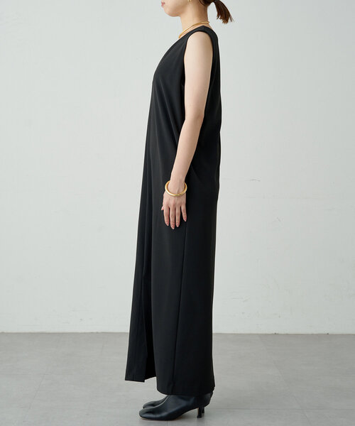 「LOUNGEDRESS」 ノースリーブワンピース MEDIUM ブラック レディース_画像9