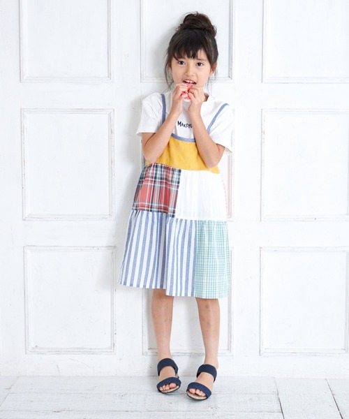 「MAKE YOUR DAY」 「KIDS」キャミソールワンピース 100 オレンジ キッズ_画像4