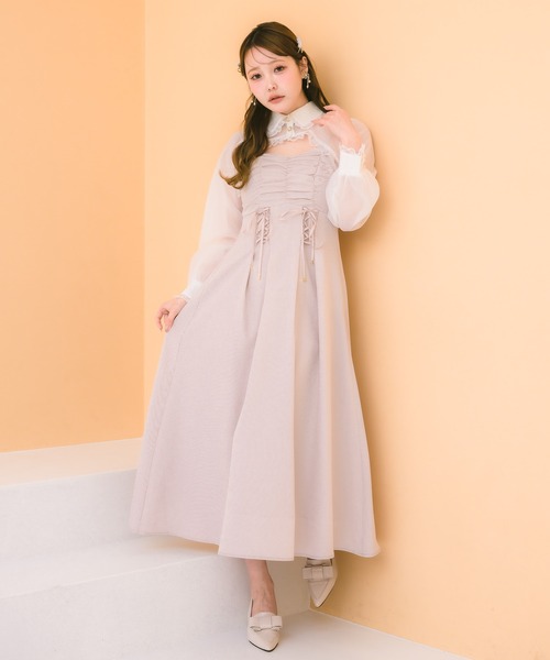 クチュールバイロジータ ワンピース シアーボレロ×キャミロング