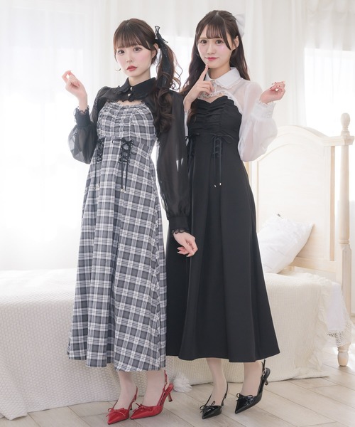 クチュールバイロジータ ワンピース シアーボレロ×キャミロング