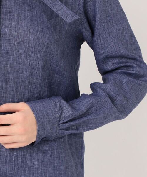 ブラウス シャツ BOURRIENNE PASTEL LIN MARINE リネンブラウス レディースの画像