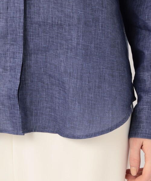 ブラウス シャツ BOURRIENNE PASTEL LIN MARINE リネンブラウス レディースの画像
