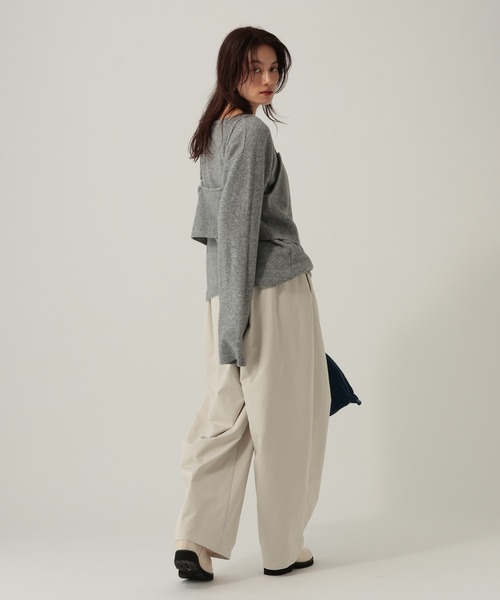 「Elura」 パンツ MEDIUM ダークブラウン レディース_画像4