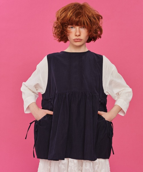 ベスト ジレ 「Limited Line」タックリボンジレ レディース | studio CLIP | 07