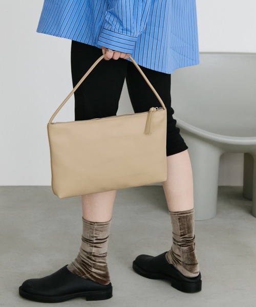 ショルダーバッグ バッグ real leather flat one-shoulder bag / リアルレザーフラットワンショルダーバッグ レディース | arholiday.standard | 17