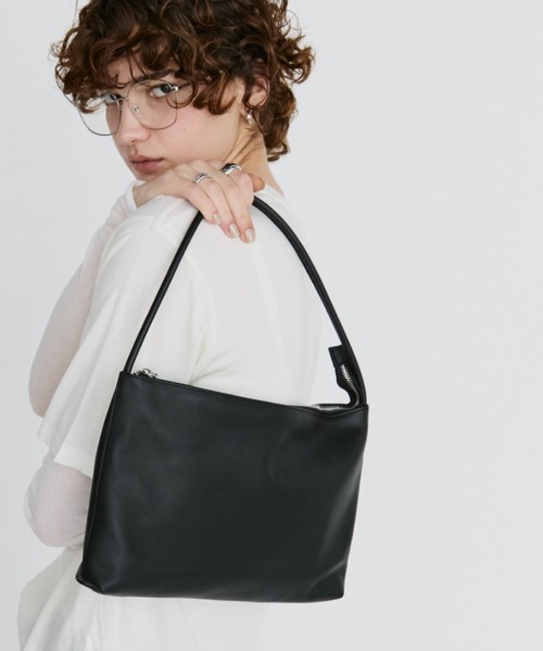 ショルダーバッグ バッグ real leather flat one-shoulder bag / リアルレザーフラットワンショルダーバッグ レディース | arholiday.standard | 04
