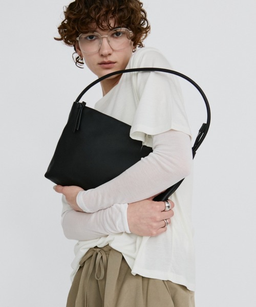 ショルダーバッグ バッグ real leather flat one-shoulder bag / リアルレザーフラットワンショルダーバッグ レディース | arholiday.standard | 06