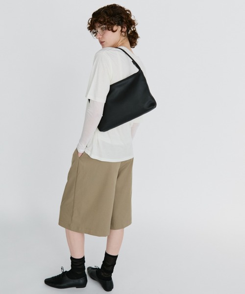 ショルダーバッグ バッグ real leather flat one-shoulder bag / リアルレザーフラットワンショルダーバッグ レディース | arholiday.standard | 09
