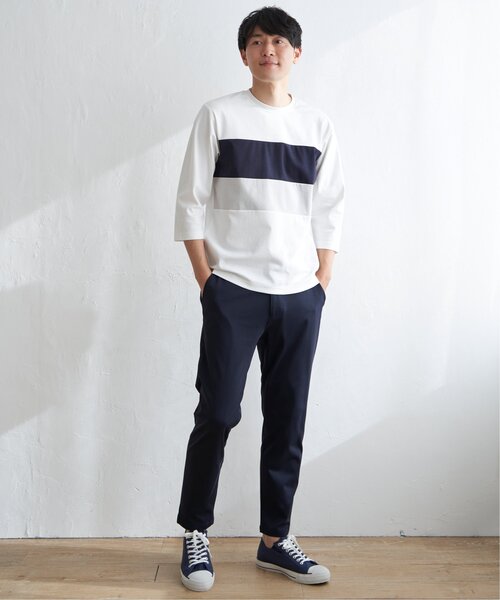 「ikka」 7分袖Tシャツ S ライトグレー メンズ_画像9