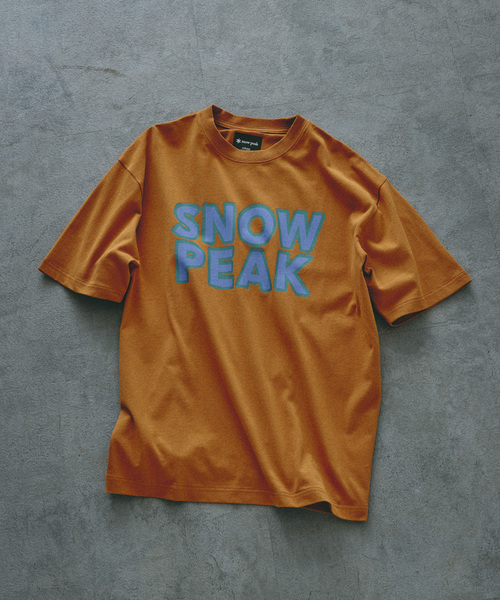 snow peak（スノーピーク） tシャツ 別注 マルチカラーロゴ プリントT