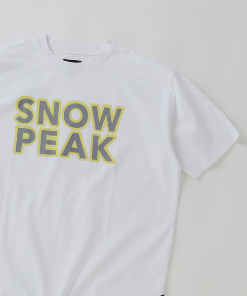 snow peak（スノーピーク） tシャツ 別注 マルチカラーロゴ プリントT