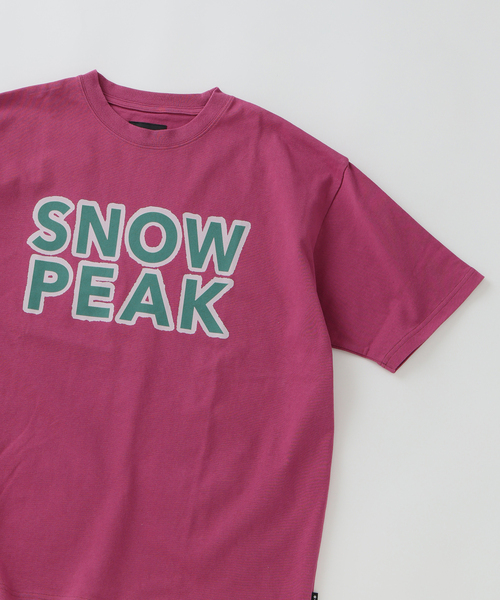 snow peak（スノーピーク） tシャツ 別注 マルチカラーロゴ プリントT