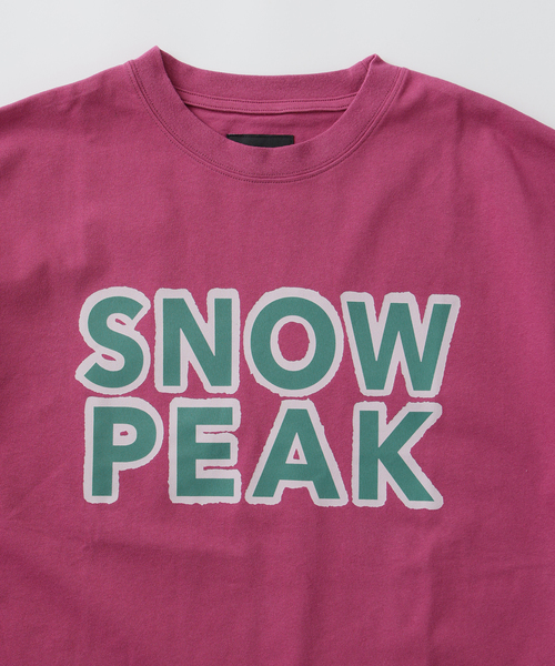 snow peak（スノーピーク） tシャツ 別注 マルチカラーロゴ プリントT