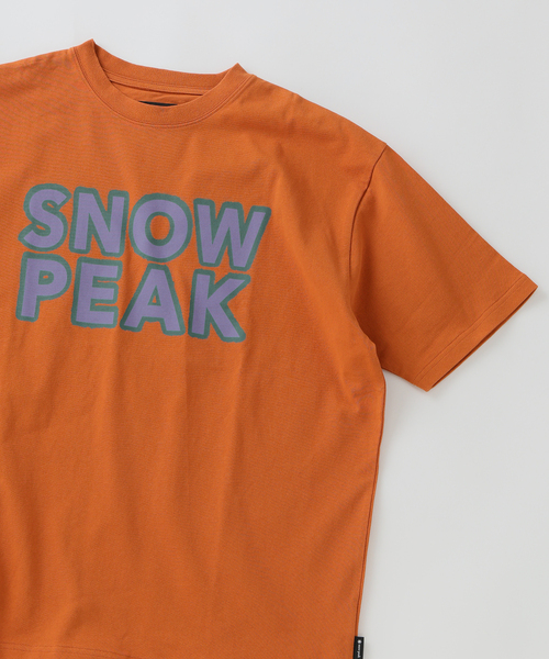 snow peak（スノーピーク） tシャツ 別注 マルチカラーロゴ プリントT