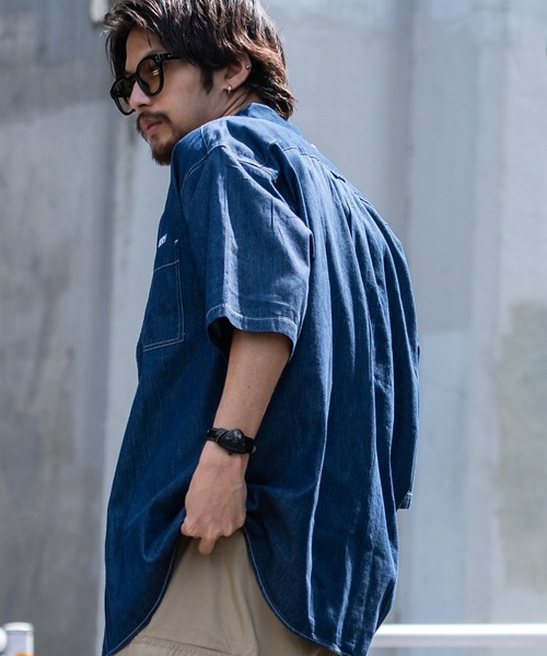 「GERRY」 半袖シャツ LL ネイビー メンズ_画像4