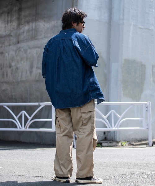 「GERRY」 半袖シャツ LL ネイビー メンズ_画像5