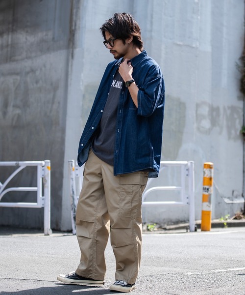 「GERRY」 半袖シャツ LL ネイビー メンズ_画像6