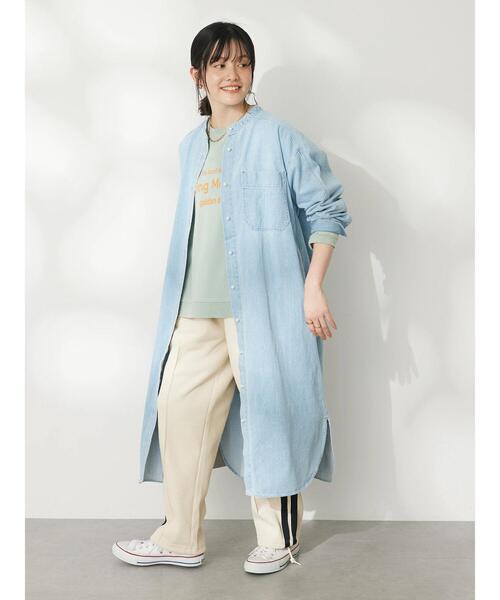 「CRAFT STANDARD BOUTIQUE」 「refined works」長袖ワンピース FREE サックスブルー レディース_画像4