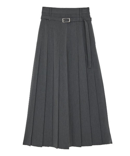 スカート MEDI LOW BELT PLEATS SKIRTの画像
