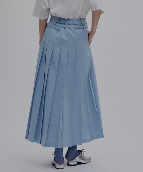 スカート MEDI LOW BELT PLEATS SKIRTの画像