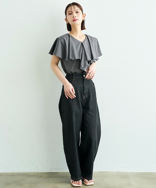 「mil」 デニムパンツ - ブラック レディース_画像4