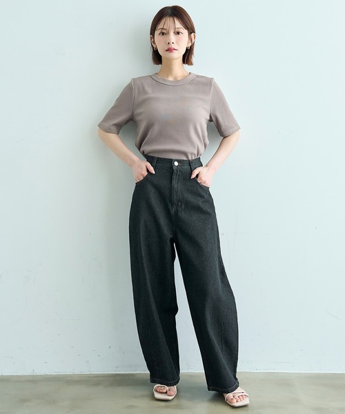 「mil」 デニムパンツ - ブラック レディース_画像6