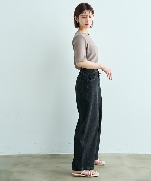 「mil」 デニムパンツ - ブラック レディース_画像7