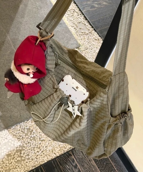 ショルダーバッグ バッグ String plaid shoulder bag レディース