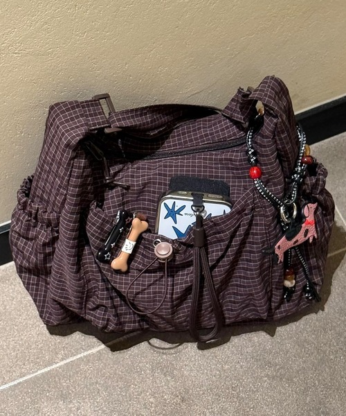 ショルダーバッグ バッグ String plaid shoulder bag レディース
