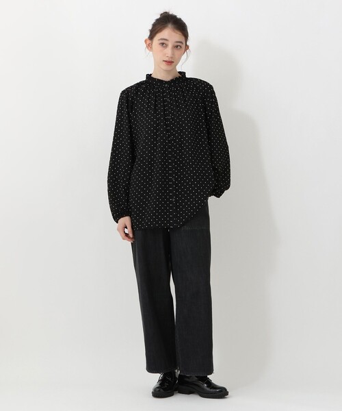 「Afternoon Tea」 長袖ブラウス MEDIUM ブラック レディース_画像8