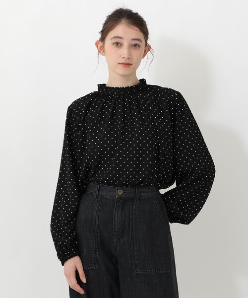 「Afternoon Tea」 長袖ブラウス MEDIUM ブラック レディース_画像9