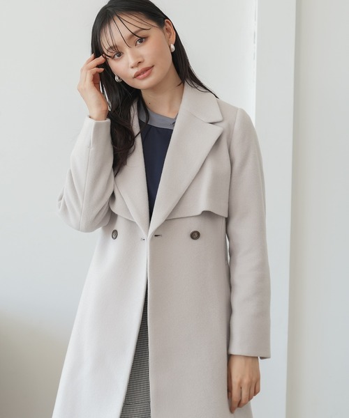 「TRUDEA」 トレンチコート MEDIUM ブラック レディース_画像6
