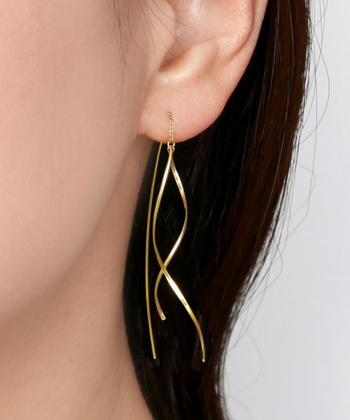 VENDOME AOYAMA（ヴァンドーム青山） ピアス K10YG ウェーブロング