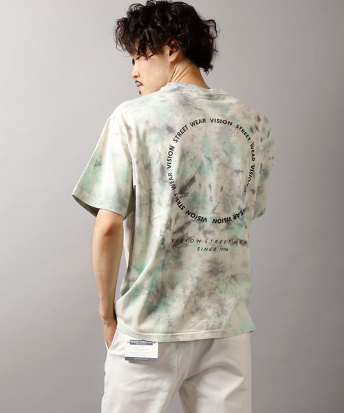 VISION STREET WEAR tシャツ Tシャツ タイダイ染め 両面プリント