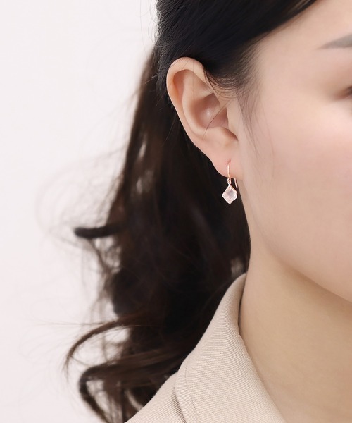 BLOOM（アクセサリー） ピアス K10 ピンクゴールド ローズ