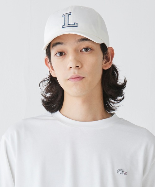 LACOSTE キャップ 帽子 コットンツイルLロゴキャップ メンズ