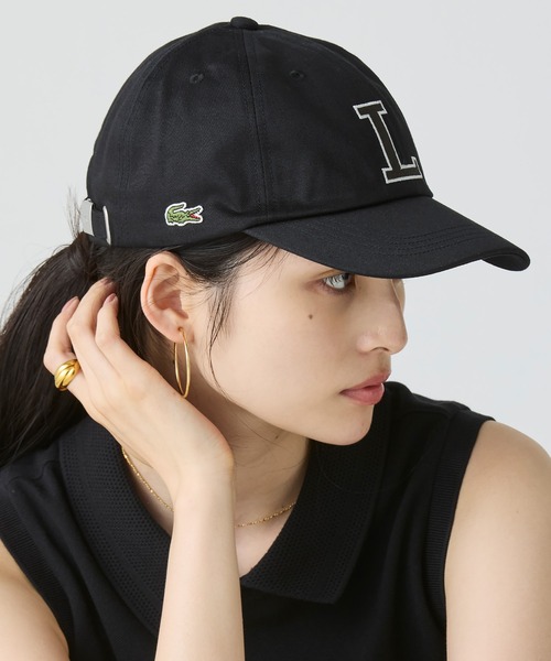 LACOSTE キャップ 帽子 コットンツイルLロゴキャップ メンズ