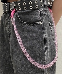 【LYN】Lima ロングウォレット チェーン付き ピンク MARNI（マルニ）の「ロングウォレット チェーンストラップ付き