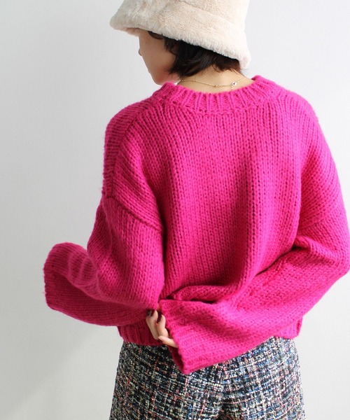 GeeRA（ジーラ） ニット セーター 起毛ショート丈ニットプルオーバー