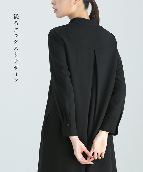 喪服 ワンピース 喪服・礼服「洗えるフォーマル」アシンメトリーボウタイデザインブラックフォーマルワンピース | ブランド登録なし | 13