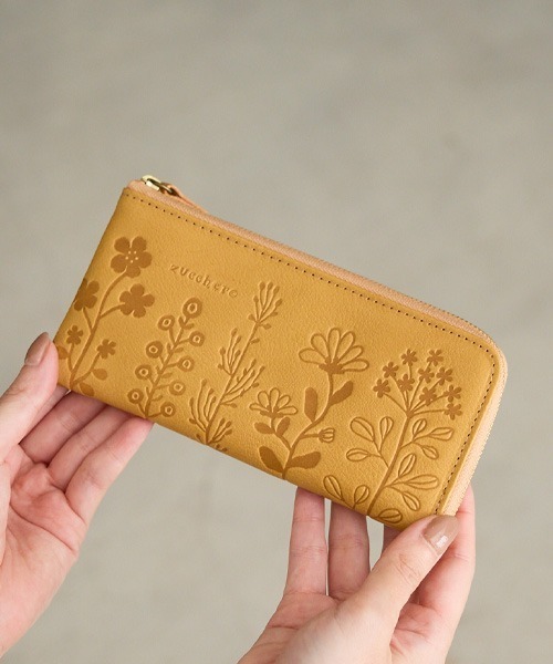 財布 zucchero/ズッケロ 長財布 本革 日本製 L字ファスナー薄マチ