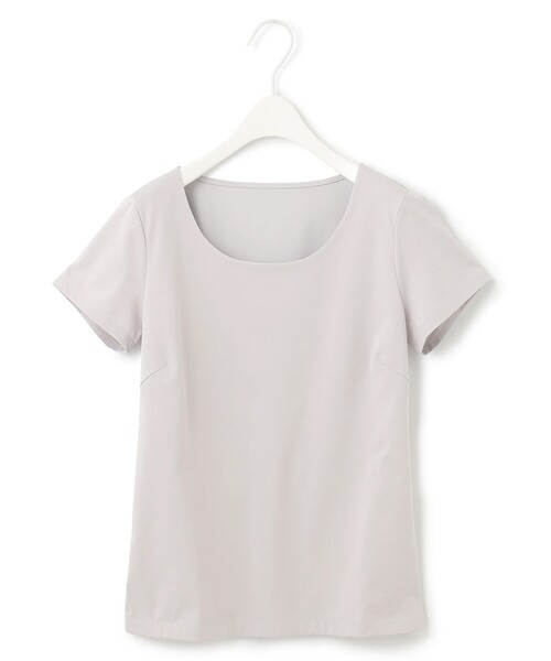 tシャツ 「洗える」スーペリアジャージー Uネック半袖プルオーバー レディース