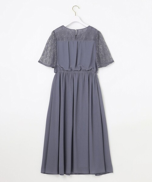 【新品】any SiS Lily Calinレーススリーブタック ドレス　紺 any SiS｜【Lily Calin】レーススリーブタック ドレス | Rakuten